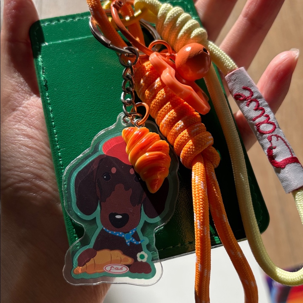 🥐🧡Handmade Dachshund Cardholder and Keychain